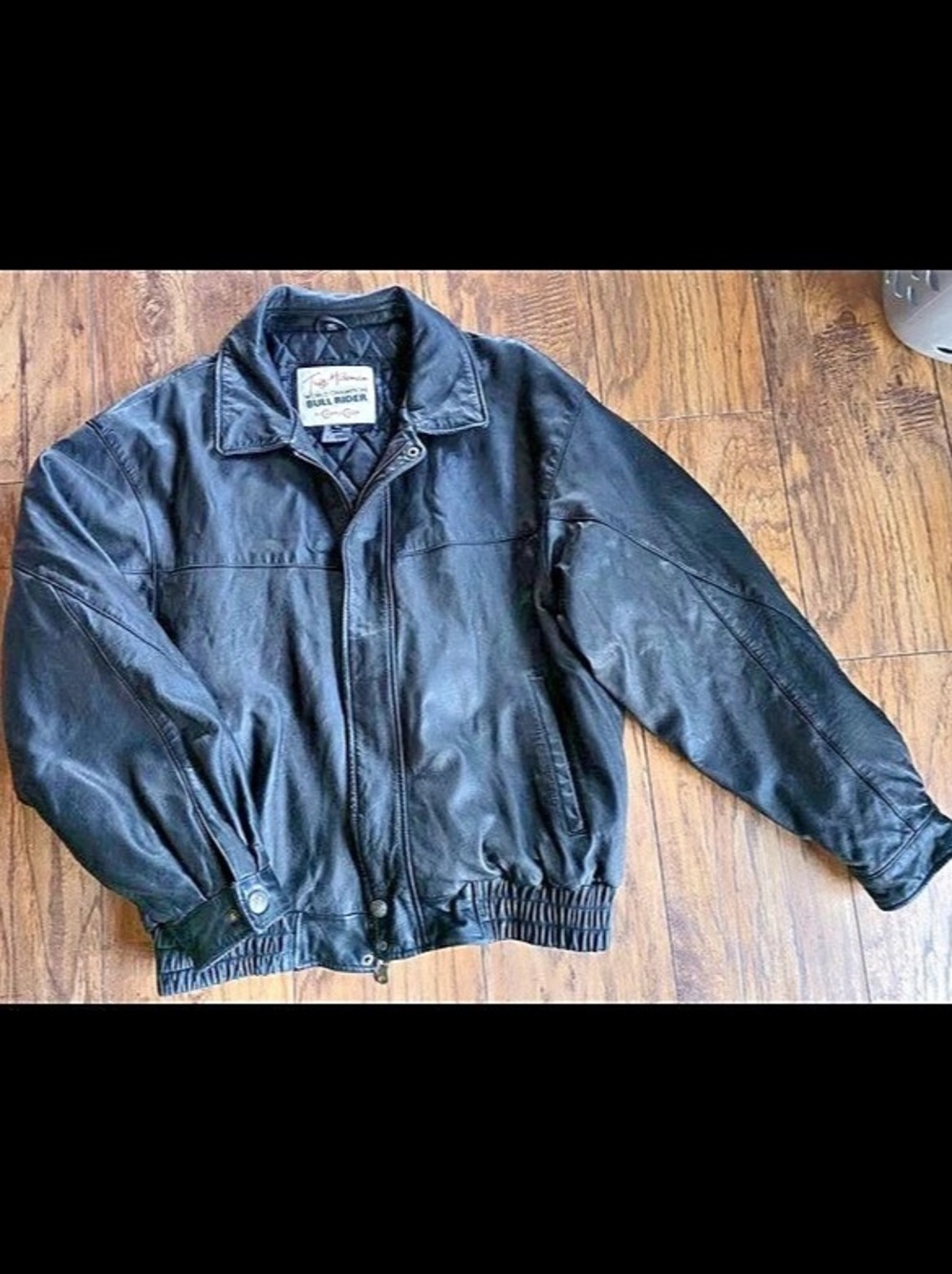 Vintage Cripple Creek Genuine Leather World Champion Bull Rider Black Bomber Jac